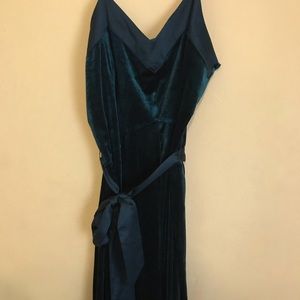 Velvet green dress